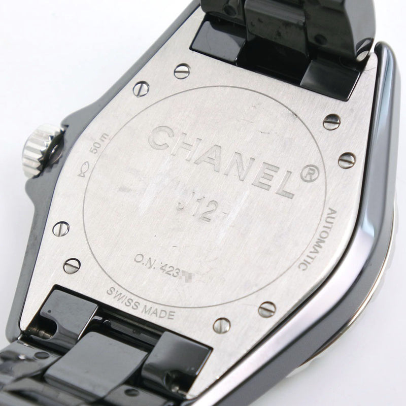 [샤넬] 샤넬 J12 다이아몬드 베셀 H3109 시계 세라믹 X 다이아몬드 자동 남성 블랙 다이얼 시계 랭크