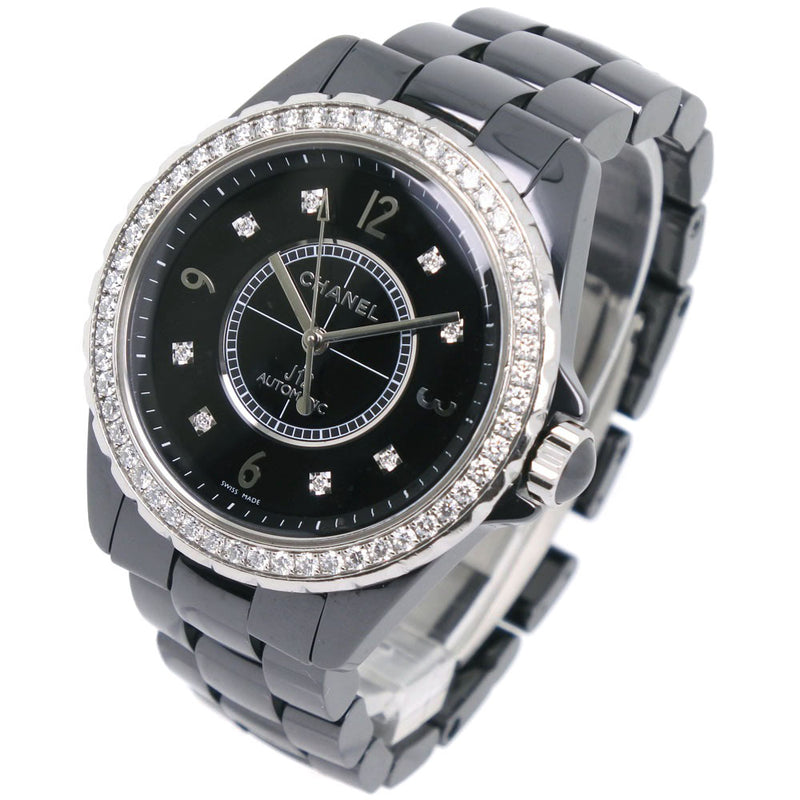 [CHANEL] Chanel J12 Diamond Besel H3109 Watch Ceramic x Diamond Automatic Men's Black Dial Watch A Rank