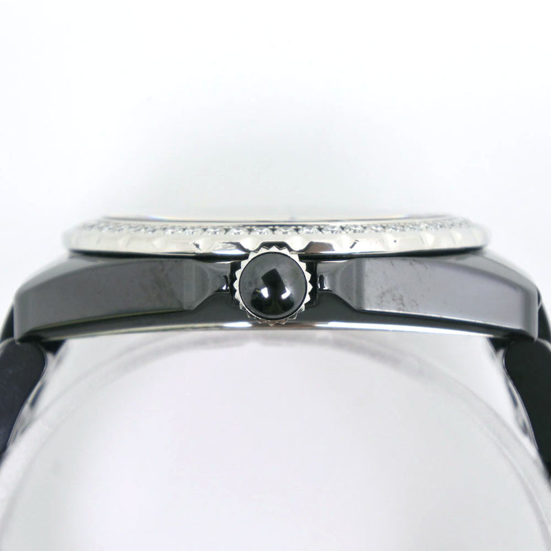 [Chanel] Chanel J12 Diamante Besel H3109 RELOD CERAMENTO X Diamond Automatic Mas's Black Dial Watch A Rank