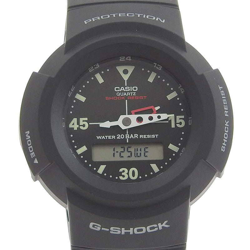 [casio] Casio G-Shock / G震动观看双时间AW-500E-1EDR不锈钢X橡胶黑色石英模拟L显示黑色表盘G-Shock / G Shock Men a+等级