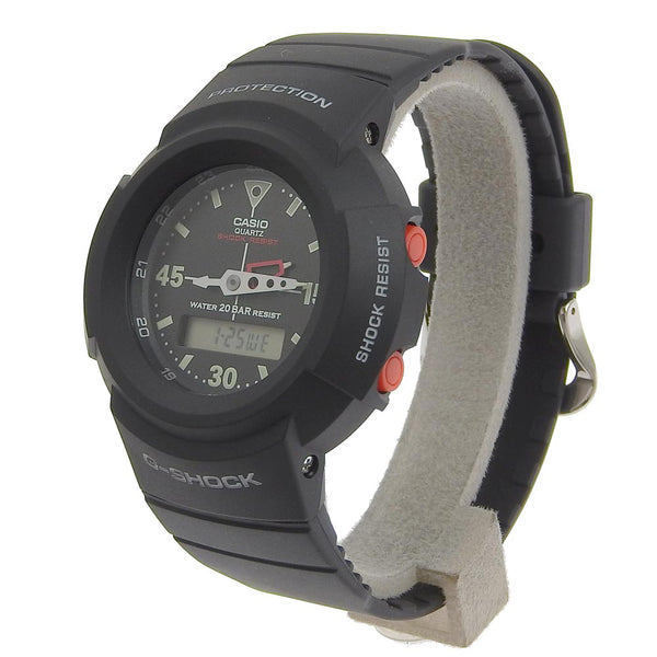 [CASIO] Casio G-SHOCK / G Shock Watch Dual Time AW-500E-1EDR Stainless Steel x Rubber Black Quartz Analog L display Black Dial G-SHOCK / G Shock Men A+Rank