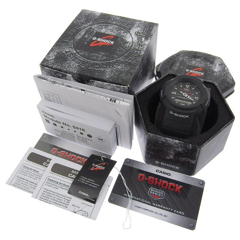 [Casio] Casio G-Shock / G Whock Watch Dual Time AW-500E-1EDR Acero inoxidable X RABER NEGRO DE CUARZO NEGRO L Display L Dial G-Shock / G Shock Men A+Rank