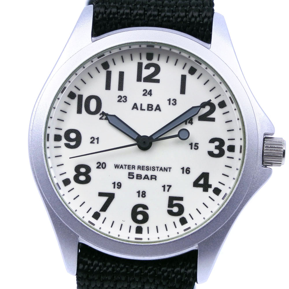 【ALBA】アルバ VJ21-KP20 ステンレススチール シルバー クオーツ アナログ表示 メンズ 白文字盤 腕時計 Aランク – KYOTO  NISHIKINO