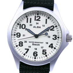 【ALBA】アルバ
 VJ21-KP20 ステンレススチール シルバー クオーツ アナログ表示 メンズ 白文字盤 腕時計
Aランク