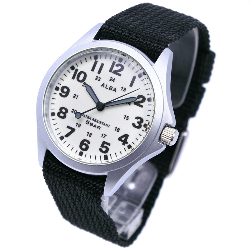 【ALBA】アルバ
 VJ21-KP20 ステンレススチール シルバー クオーツ アナログ表示 メンズ 白文字盤 腕時計
Aランク