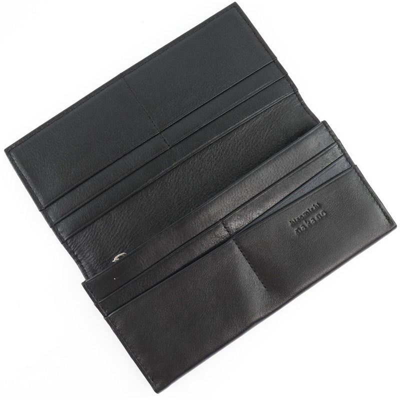 [HIROMICHI NAKANO] Hiromichinakano 6HN711 Leather Black Men's Long Wallet A+Rank