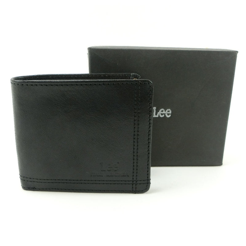 【Lee】リー
 牛革 黒 メンズ 二つ折り財布
Sランク