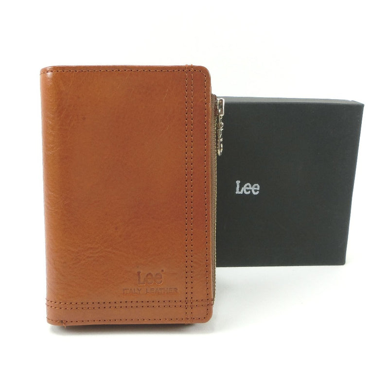 [Lee] Lee Cowhide Camel Men 's Bi -Fold Wallet A Rank