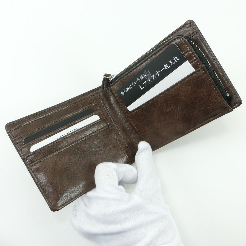 E.L.A Bi -Lofold Wallet Té de cuero sintético Abierto E.L.A Rango de los hombres