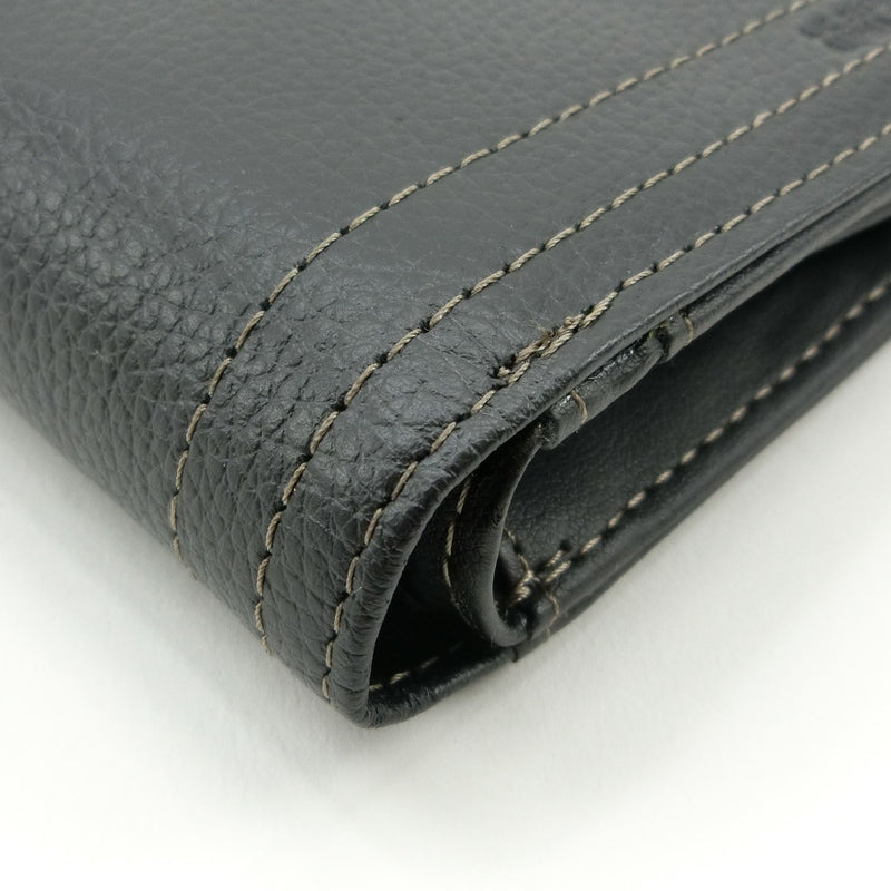 Bi -fold wallet leather Black Open Men A+Rank