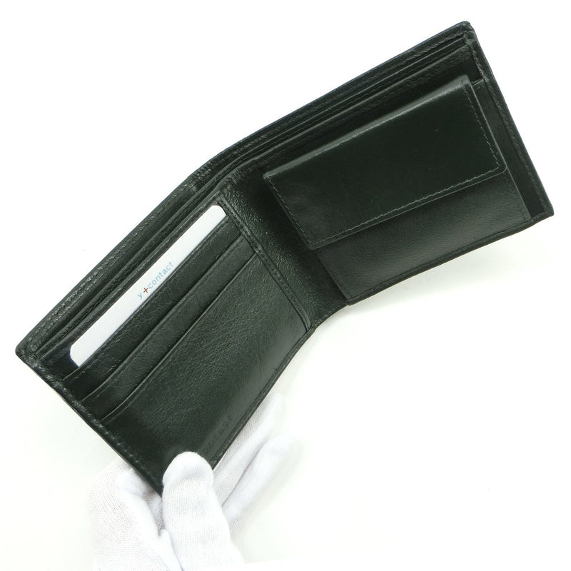 二つ折り財布
 レザー 緑 オープン メンズ