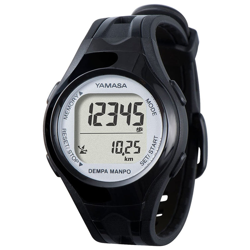 [YAMASA] Yamasa Watch Man pedestrian DENPA manpo Radio Clock Left-handed TM-450 (B/S) Black/Silver Ladies Watch S rank