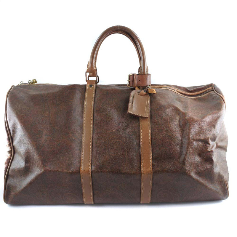 ETRO] Etro Paisley PVC x Leather Tea Unisex Boston Bag – KYOTO NISHIKINO