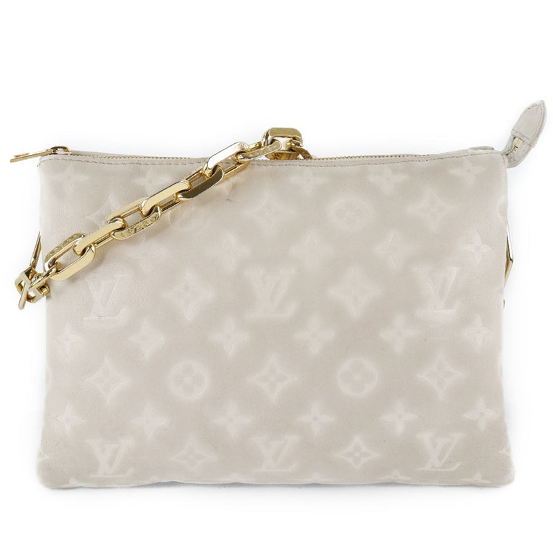 [LOUIS VUITTON] Louis Vuitton Cassan PM M57793 Ramskin Claim White PL0251 Engraved Ladies Shoulder Bag B-Rank
