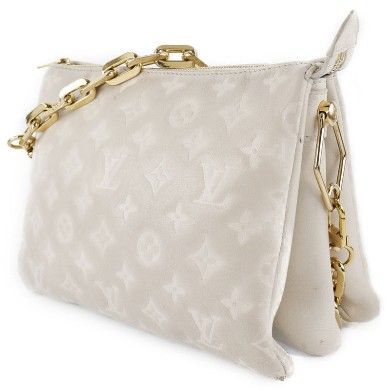 Used Louis Vuitton Hippo Mm Tote Bag Beige