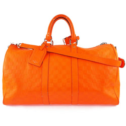 [LOUIS VUITTON] Louis Vuitton Kepol Bandriere 45 2WAY Shoulder N41142 Damian Finch Fusion Orange FO0163 Engraved Unisex Boston Bag B-Rank