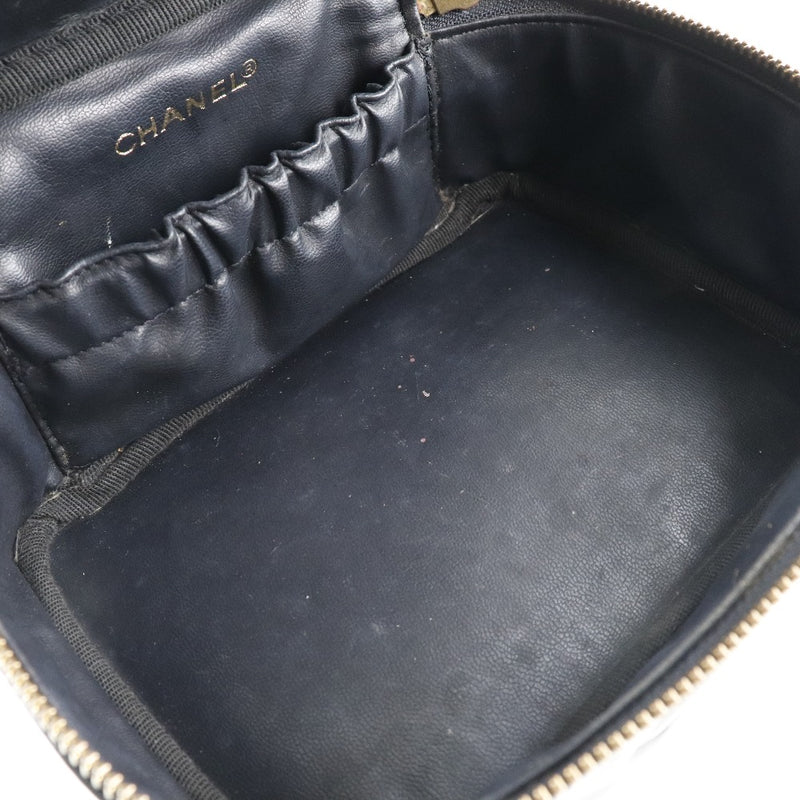 [Chanel] Chanel Vannity Coco Mark Patent Leather Black Ladies Handbag
