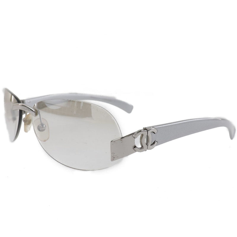 [Chanel] Chanel Coco Mark 4037 plástico Silver Ladies Gafas de sol B-Rank