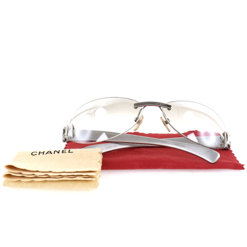 [CHANEL] Chanel Coco Mark 4037 Plastic Silver Ladies Sunglasses B-Rank