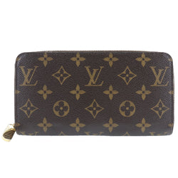 [Louis Vuitton] Louis Vuitton Zippy Wallet M42616会标帆布茶CA2089刻有男女通用的长钱包A级