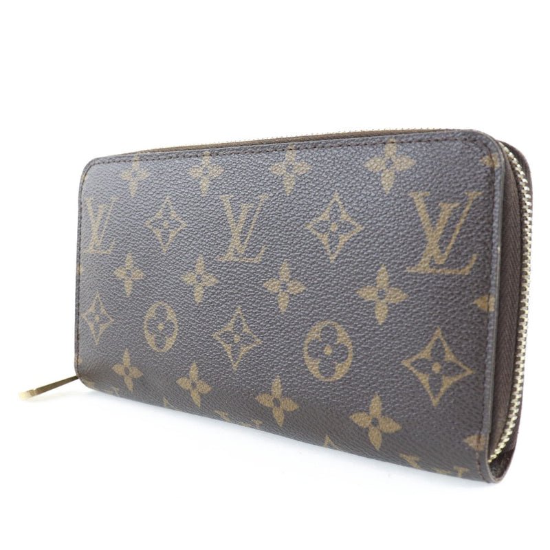 [LOUIS VUITTON] Louis Vuitton Zippy Wallet M42616 Monogram canvas tea CA2089 engraved unisex long wallet A-Rank