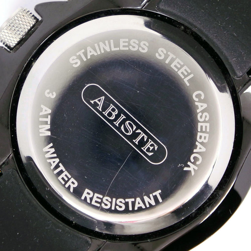 [Abiste] Abiste Stainless Steel Black Quartz Men Black Dial Watch A-Rank