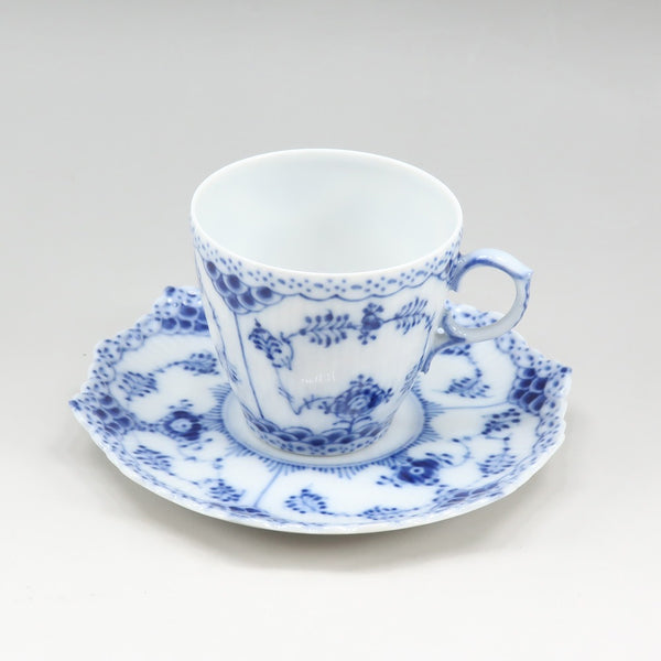[Royal Copenhagen] Royal Copenhagen Blue Fluted Full Lace Cup & Sauca_ Tableware S Rank
