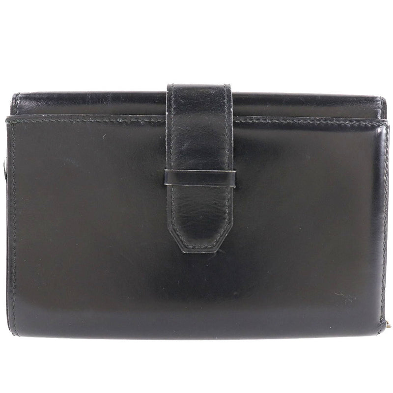 [HERMES] Hermes Jura Squid Fold Wallet Box Carf Black 〇I engraved JURA Unisex