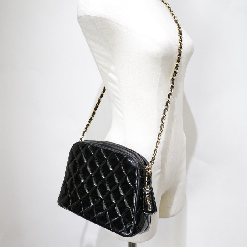 CHANEL] Chanel Chain Shoulder Matrasse Vintage Enamel Black Ladies Sh – KYOTO  NISHIKINO
