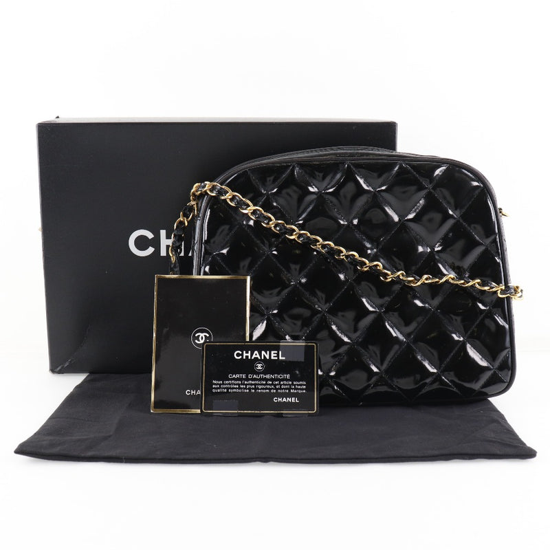 CHANEL] Chanel Chain Shoulder Matrasse Vintage Enamel Black Ladies Sh –  KYOTO NISHIKINO