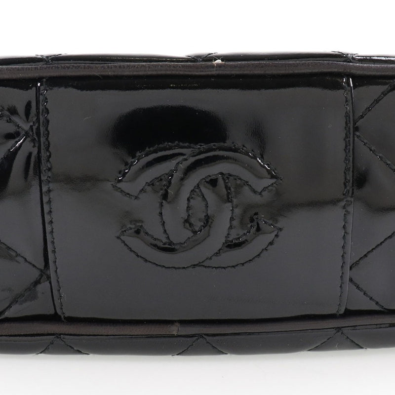 [CHANEL] Chanel Chain Shoulder Matrasse Vintage Enamel Black Ladies Shoulder Bag