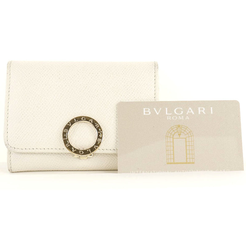[BVLGARI] Bulgari Bulgari Burgari 282417 Leather White Ladies Card Case A-Rank