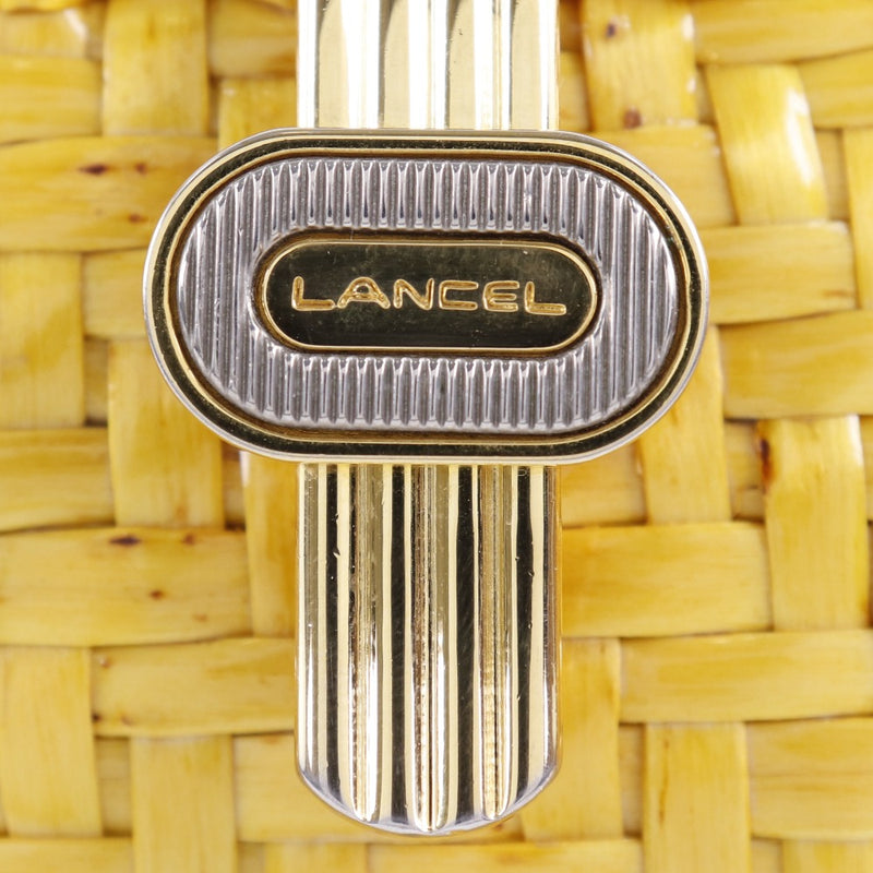 [Lancel] Lancel 바스켓 가방 2way 클러치 Ratane Beige Ladies Shoulder Bag
