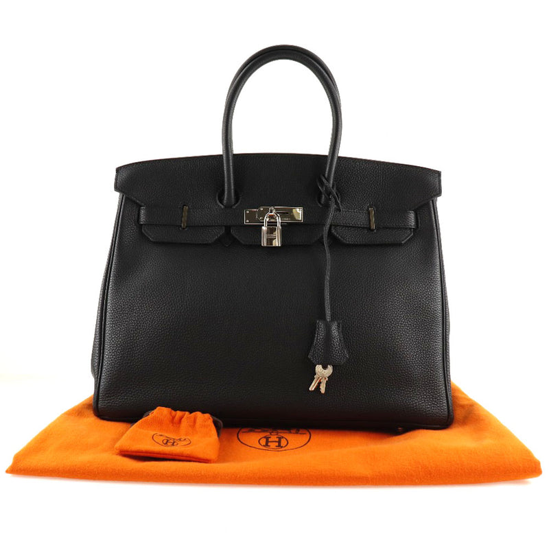 [HERMES] Hermes Birkin 35 Togo Black □ J engraved Ladies Handbag A+Rank