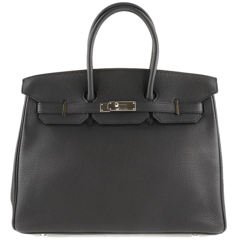 HERMES] Hermes Birkin 35 Togo Black □ J engraved ladies handbag A