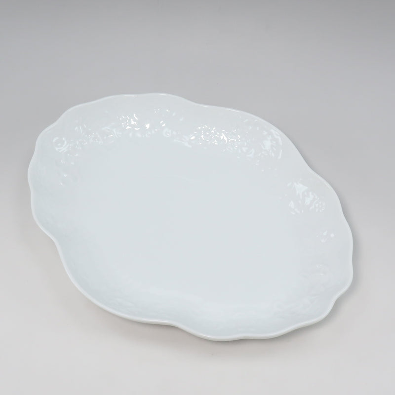 [HEREND] Helend Baroque White Tableware Overtray 27cm 3000/A Porcelain BAROQUE WHITE_S Rank
