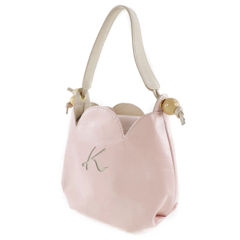 [KITAMURA] Kitamura Tulip Leather Pink Ladies Handbag