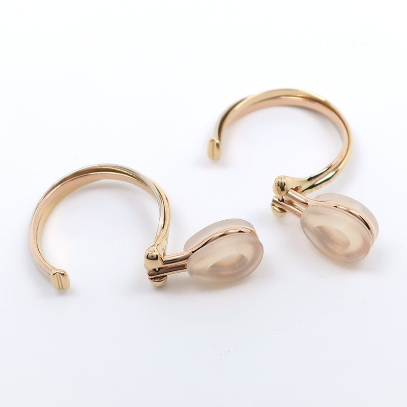 [Cartier] Cartier Trinity K18 Gold YG/PG/WG Ladies Earrings A-Rank