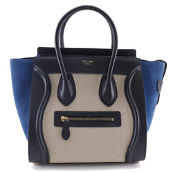 [Celine] Celine Ragger Micro Shopper Barrief x Swed Black/Blue/Grey Ladies Handbag A+Rank