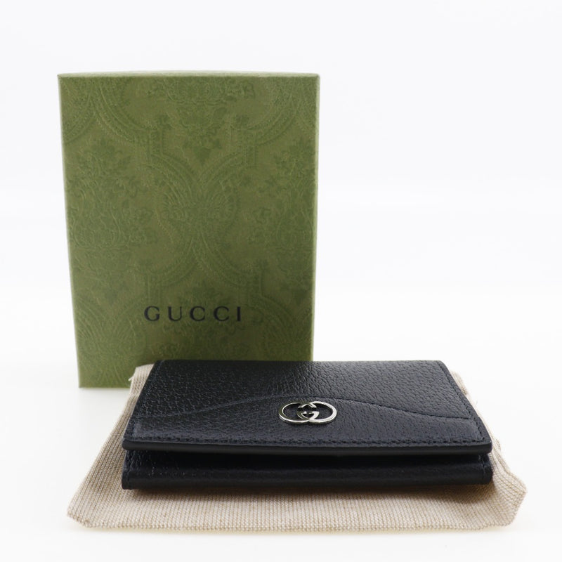 [gucci] Gucci互锁G 739425皮革黑色男女蛋白纸壳等级