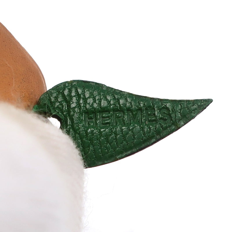 [HERMES] Hermes Fruit Motif Yonashi Leather Beige/Green Ladies Charm