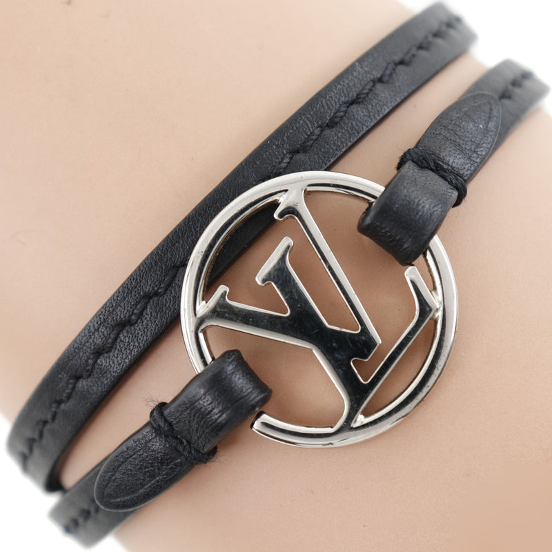 [Louis Vuitton] Louis Vuitton LV徽标M2472D Leather BC1117刻有男女用手链A+等级