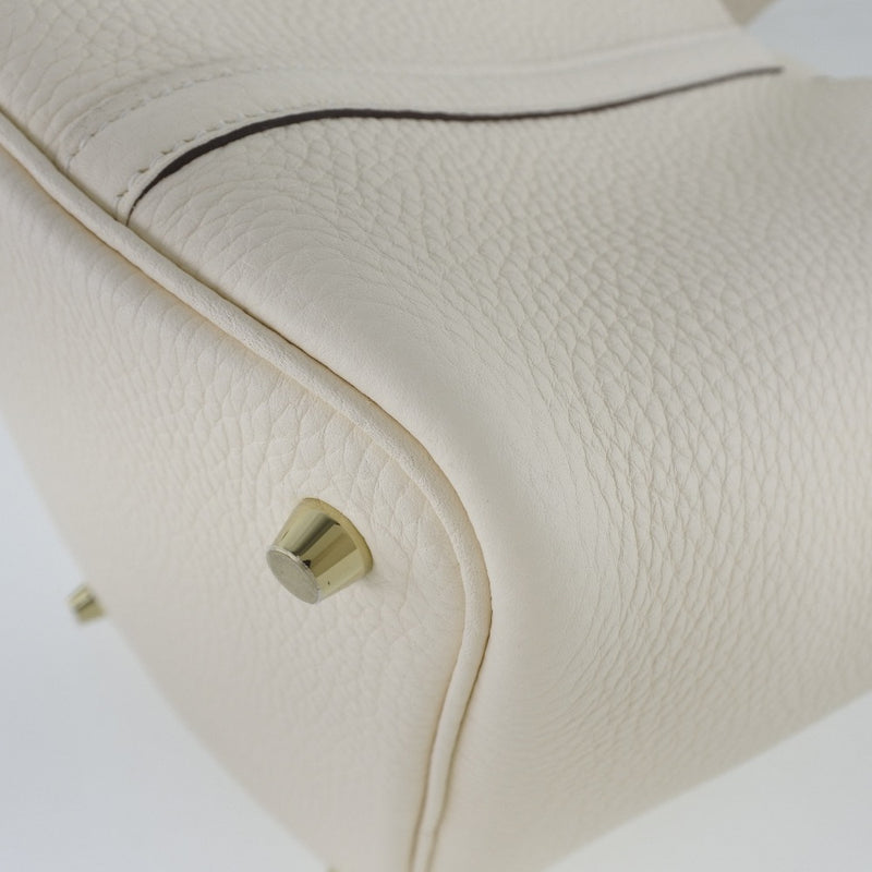 [HERMES] Hermes Picotan Lock 18 PM Triyoon Lemance White Z engraved Ladies Handbag N rank