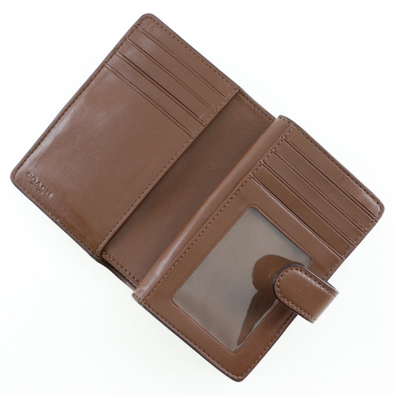 [COACH] Coach Signature F23553 PVC Coated Canvas Brown Women's Bifold Wallet