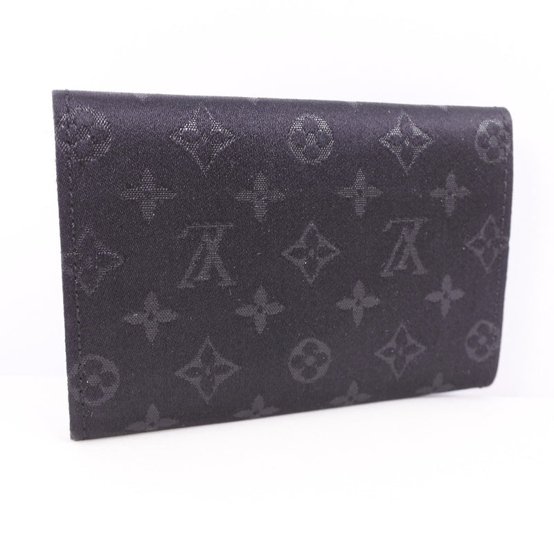 [Louis Vuitton] Louis Vuitton Porto Monnesatin M92137 Monogram Satin Black Bi1021 Sello Unisex Card A+Rank