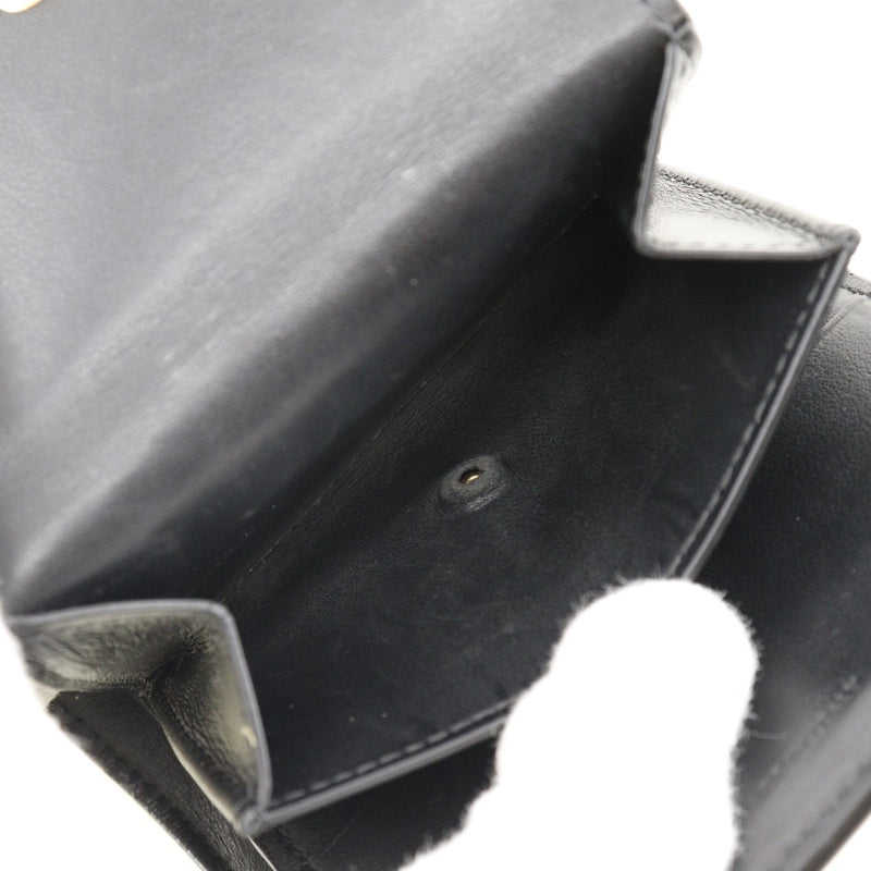 [CELINE] Celine Small Trifold Wallet 10B573BEL.38NO Grain Calf Leather Black Ladies Trifold Wallet