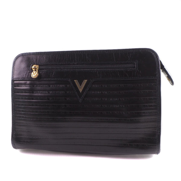 [Valentino] Valentino Leather Black Unisex Second Bag A Rank