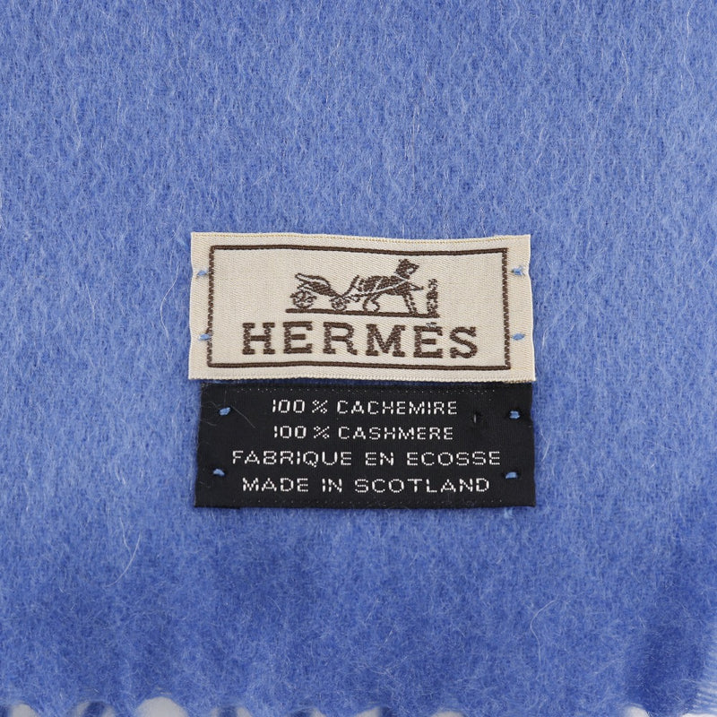 [Hermes] Hermes Muffler Kanashimiya Blue Unisex