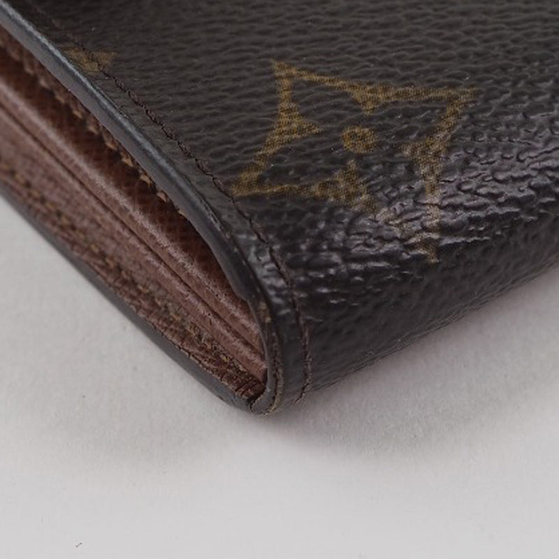 [LOUIS VUITTON] Louis Vuitton Monogram Pochette Monnec Lady M61725 Monogram canvas tea Unisex long wallet