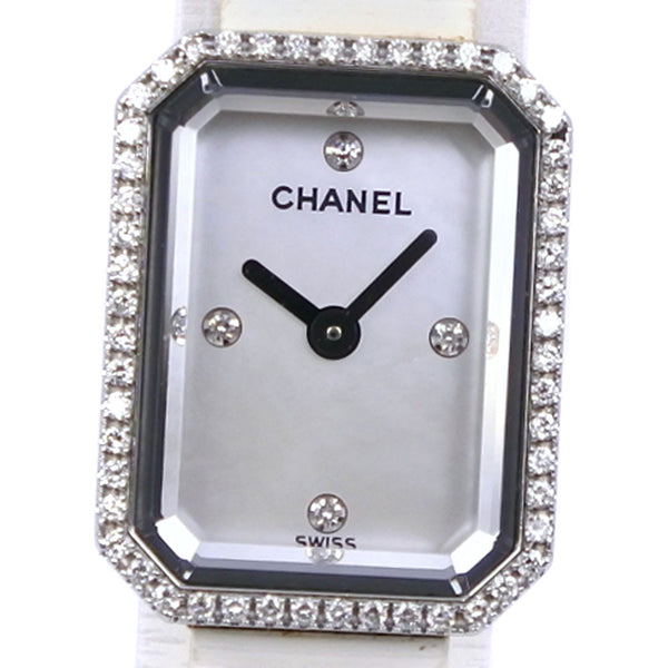 [Chanel] Chanel Premiere Diamond Belel H2433 en acier inoxydable x quartz en caoutchouc dames white shell cadran